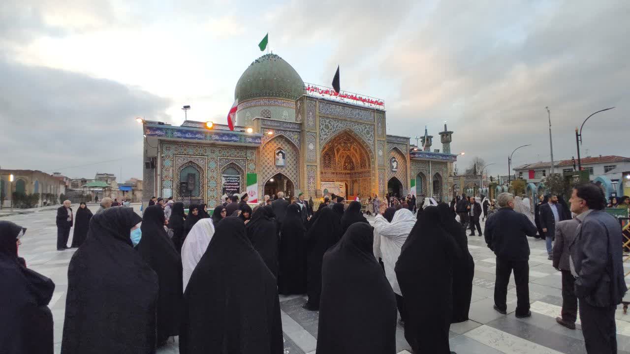 حضور کاروان زیارتی عاشورایی هیات چهارده معصوم شهرستان نکا در آستانه اشرفیه