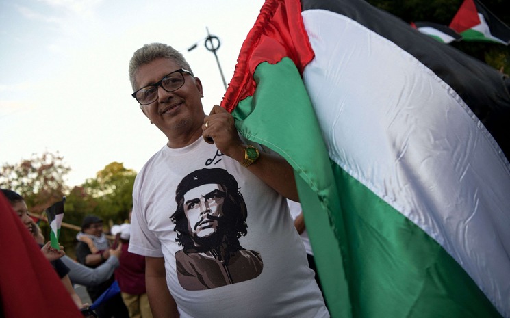 خودنمایی نام «غزه» بر خیابان اصلی پایتخت نیکاراگوئه