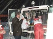 اسکان اضطراری ۱۵۰ مسافر در راه مانده توسط  امدادگران هلال احمر مرکزی