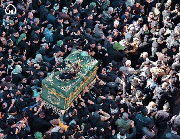 تشییع نمادین پیکر امام موسی کاظم(ع) در کاظمین عراق