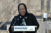 وزیر آفریقای جنوبی با حجاب و بااستناد به احادیث نبوی از فلسطینی‌ها حمایت کرد