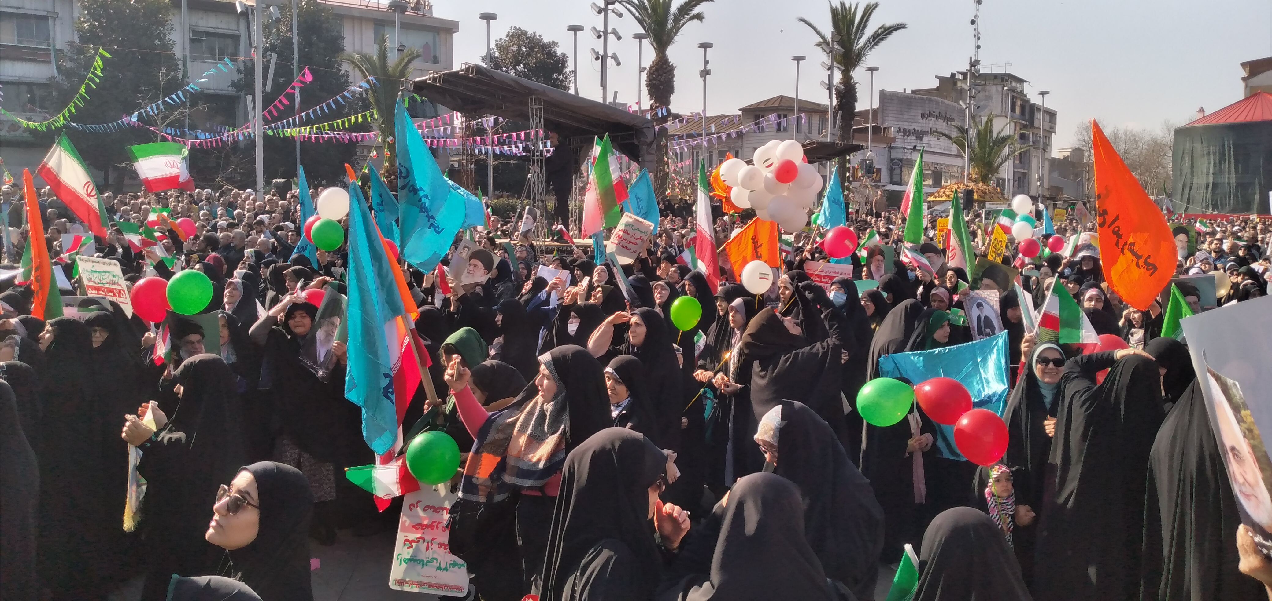 خروش انقلابی مردم ولایت مدار گیلان در جشن پیروزی انقلاب اسلامی