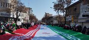 گوشه‌ای از حضور مردم زنجان در راهپیمایی ۲۲ بهمن
