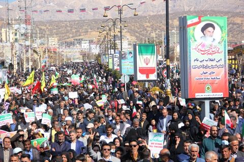 فیلم/شکوه حضور مردم شهر یاسوج در راهپیمایی ۲۲ بهمن