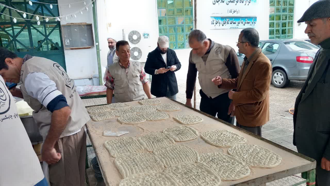 پخت نان صلواتی به مناسبت نیمه شعبان به همت موکب شهدای گمنام رودسر