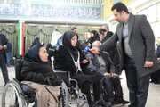 حضور معلولان پای صندوق‌های رأی در مسجد جامع رجایی شهر