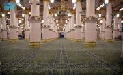 تعویض فرش‌های «روضه النبی» در استقبال از ماه رمضان