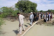 بازدید میدانی نماینده ولی‌فقیه در سیستان و بلوچستان از مناطق سیل زده جنوب استان