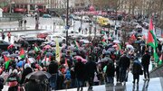 تظاهرات حامیان فلسطین و مخالفان نژادپرستی در پاریس