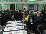 ضیافت افطاری خادمیاران رضوی منطقه هجده در جوار شهدای مدافع حرم