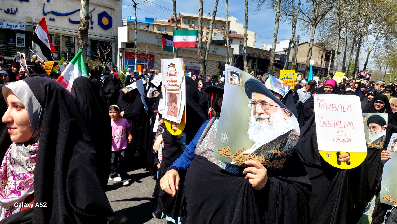جلوههای زیبای روز قدس در گیلان/ از نقاشی نوجوانان تا حضور پرشور دهه نودیها