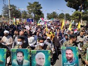حماسه حضور روزه‌داران بیرجندی در حمایت از مردم فلسطین