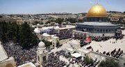 نماز باشکوه هزاران فلسطینی در آخرین جمعه ماه رمضان + فیلم