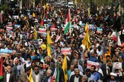 راهپیمایی مردم شهر شهیدان ۱۵خرداد در روز قدس