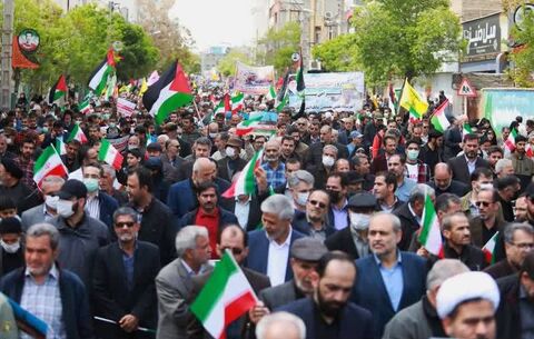 گردهمایی بزرگ طوفان الاحرار با حضور گسترده آحاد مردم در اراک برگزار شد