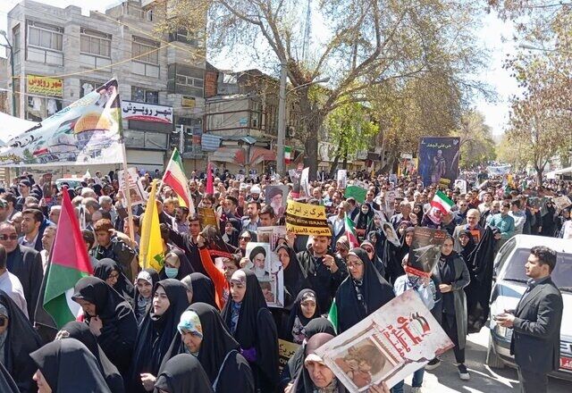 راهپیمایی روز قدس در کرمانشاه برگزار شد