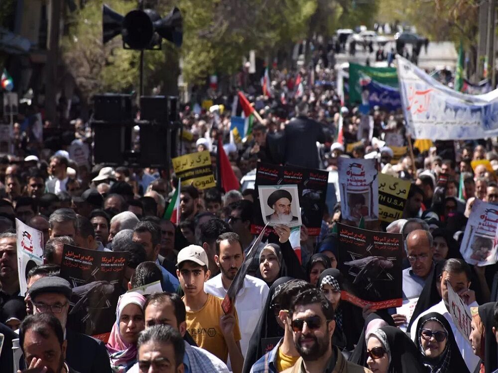 راهپیمایی روز قدس در کرمانشاه برگزار شد