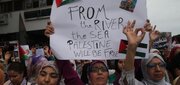راهپیمایی مردم مراکش در همبستگی با غزه / به نسل کشی در غزه پایان دهید