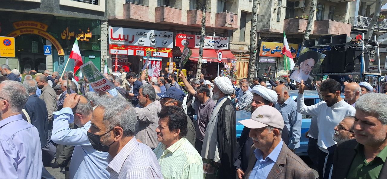راهپیمایی مردم گیلانی در حمایت از عملیات «وعده صادق»