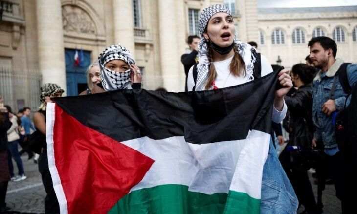 جنبش دانشجویی فرانسه در حمایت از غزه به «مدارس» این کشور رسید