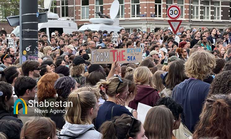ادامه تحصن دانشجویان دانشگاه آمستردام هلند از غزه+ عکس