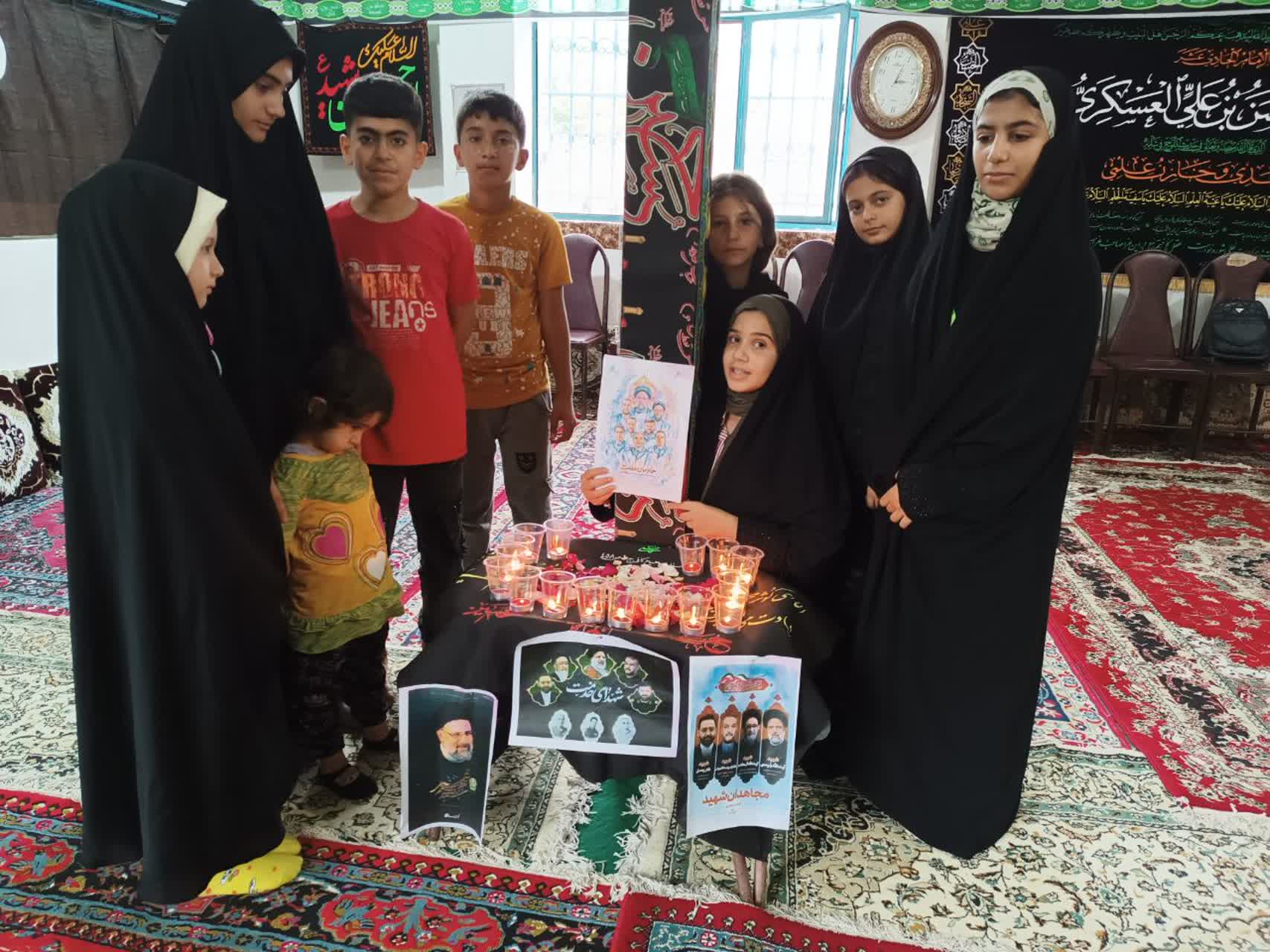 نقاشی کودکان و پویش برایت شمع روشن میکنم در سوگ شهدای خدمت