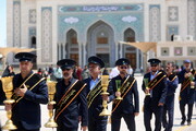 دسته عزاداری خادمان حرم حضرت معصومه(س) در آستانه سالروز شهادت امام جواد(ع)