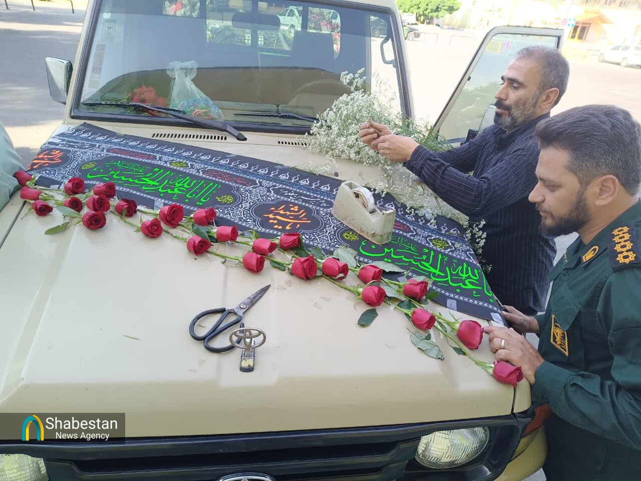 آیین تشییع پیکر مطهر شهید مدافع حرم حسین آبیار به روایت تصویر