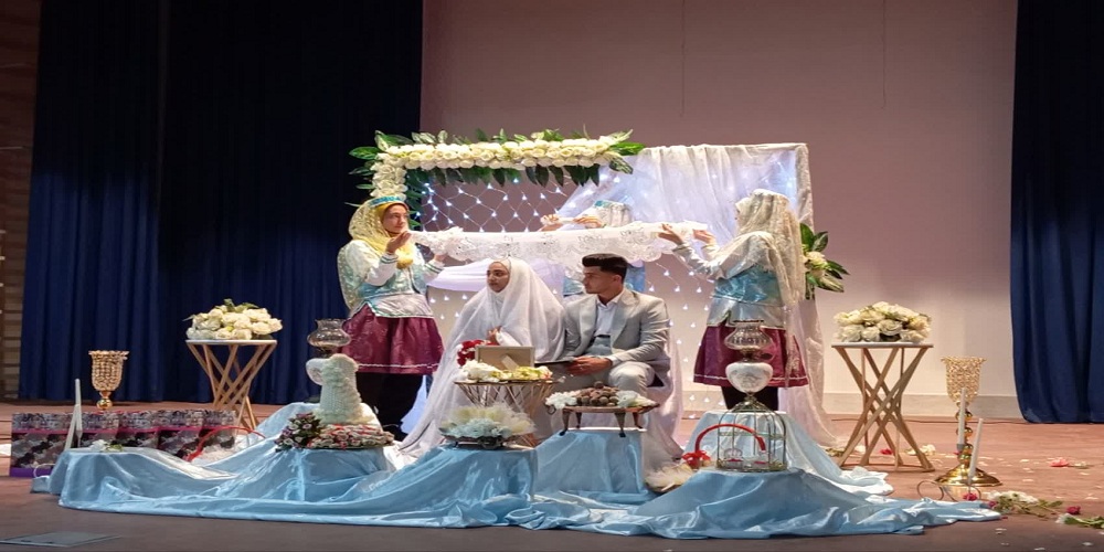 جشن وصال ۵ زوج مسجدی در نقده برگزار شد