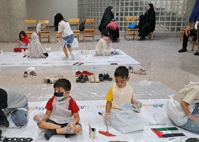 دورهمی کودکانه «همه چشمها خیره به رفح» با محوریت نقاشی در مشهد