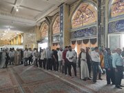 حضور پرشور زائران مسجد مقدس جمکران پای صندوق های اخذ رای