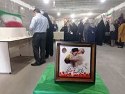 میزی برای یادبود رئیس جمهور شهید در روز انتخابات