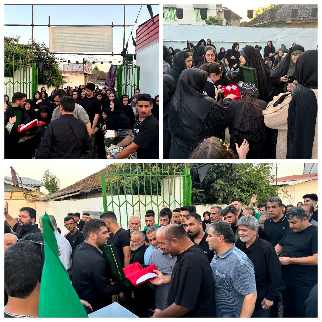 زیارت پرچم امام حسین(ع) در آیین سنتی طشت گذاری آستارا