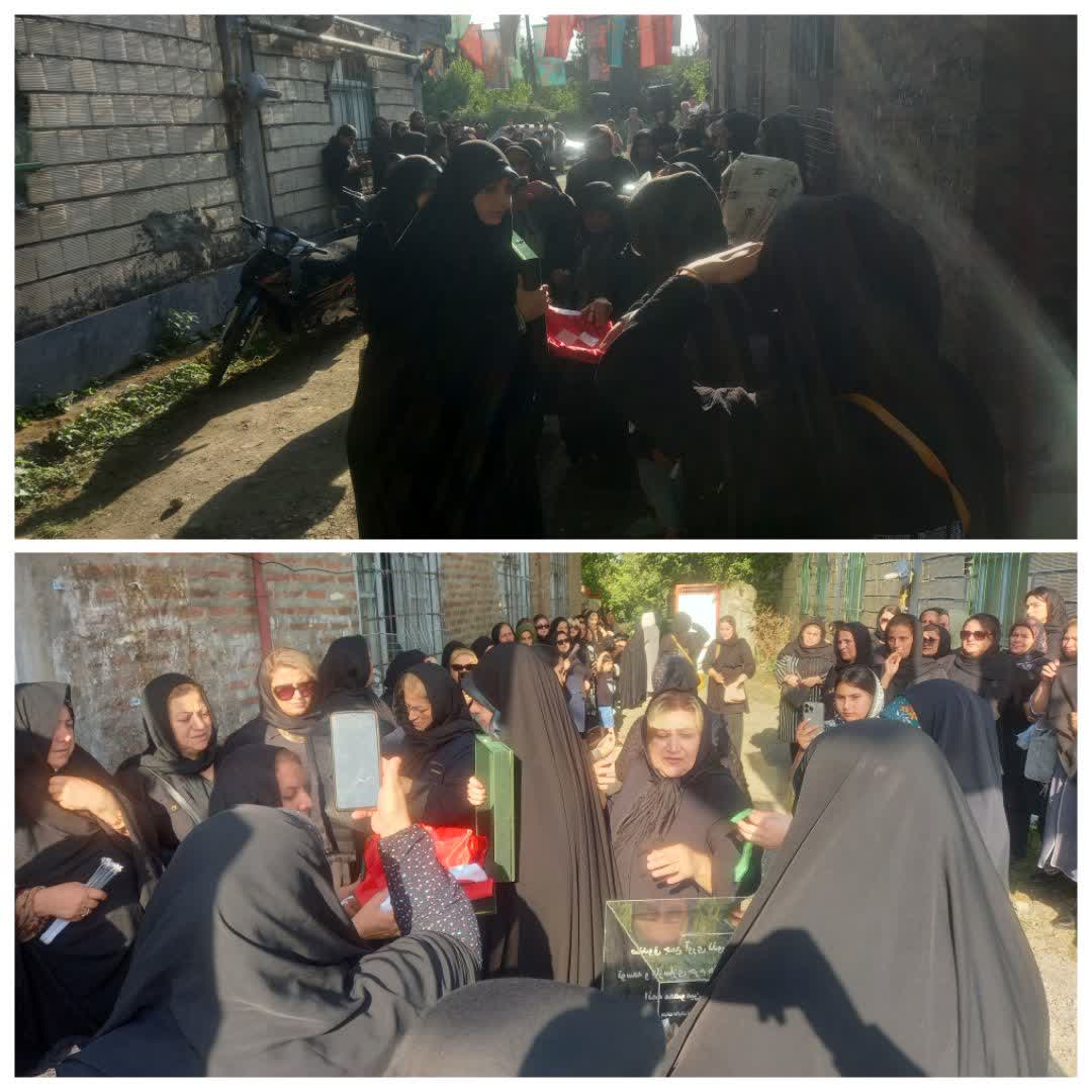 زیارت پرچم امام حسین(ع) در آیین سنتی طشت گذاری آستارا