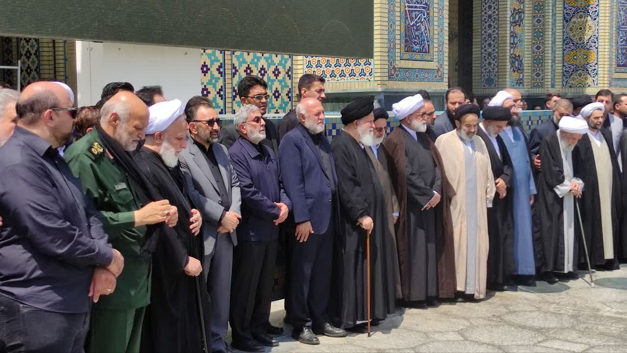 پدر شهیدان حجازی در حرم مطهر رضوی تشییع شد