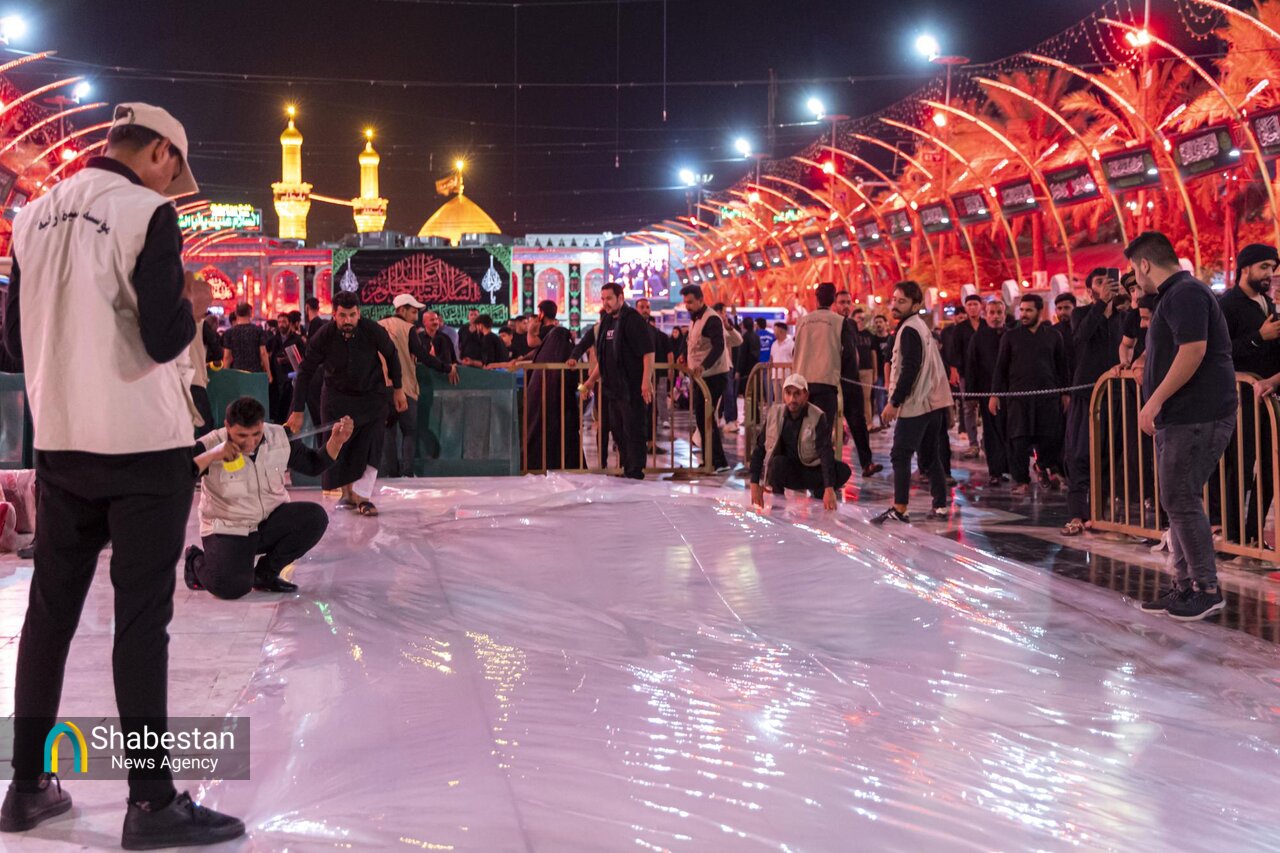 مفروش شدن بین الحرمین با ۱۰ هزار مترمربع فرش برای مراسم ویژه «هروله کنان»+ عکس