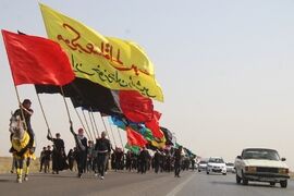 کاروان پیاده ۲۰۰۰ نفری دلدادگان حسینی رامشیر در راه کربلا