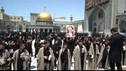 اجتماع نوجوانان قرآنی در حرم رضوی در پی شهادت اسماعیل هنیه