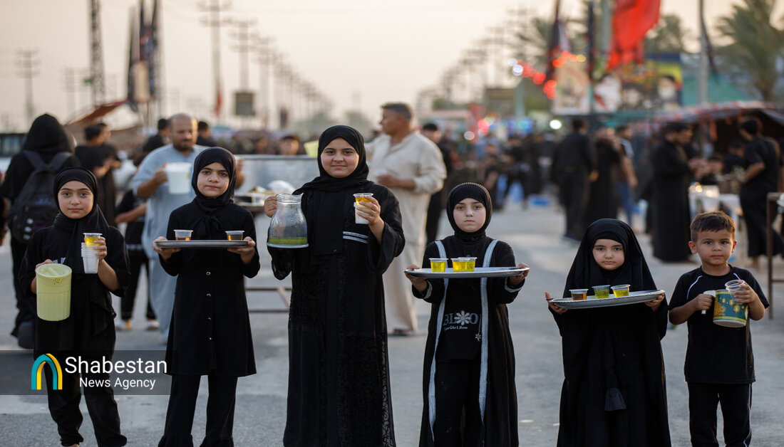 وقتی کودکان میزبان زائران اربعین می شوند