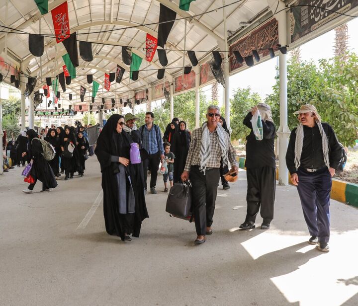 استقبال زائران اربعین حسینی از مرز بین‌المللی خسروی