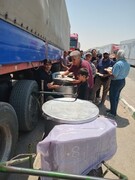 خدمات‌رسانی موکب کانون فرهنگی‌هنری فتح امام زاده سید محمد عابد(ع) ایلام به زائران اربعین