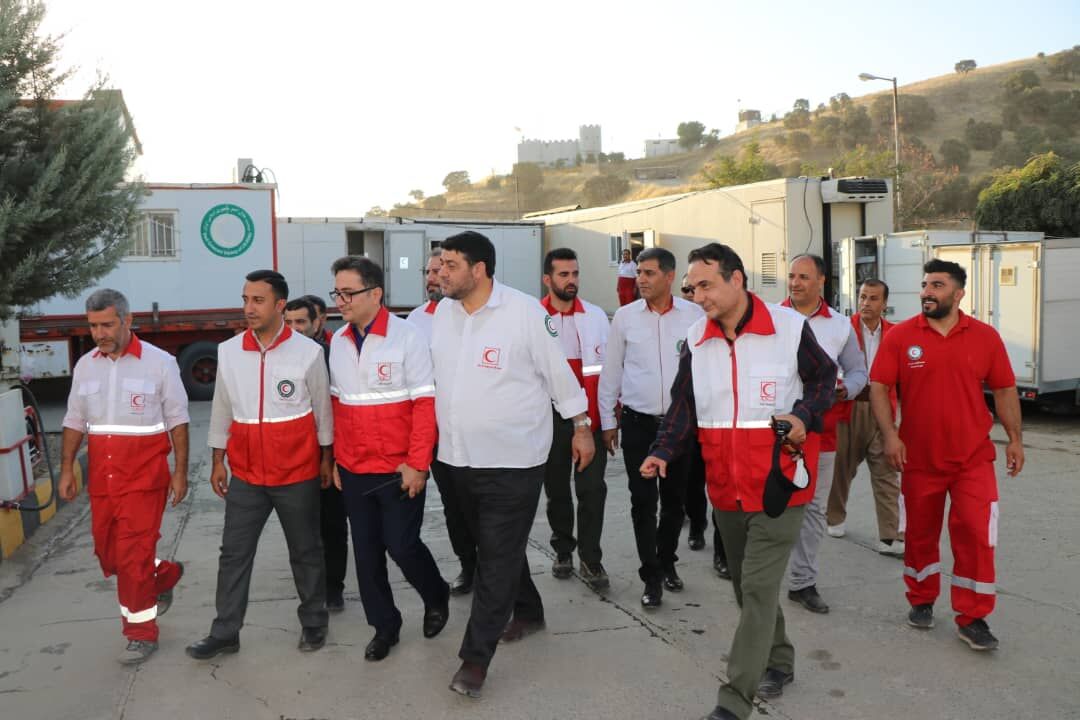 موکبهای درمانی هلال احمر کردستان در مرز باشماق و سلیمانیه عراق برپا شد