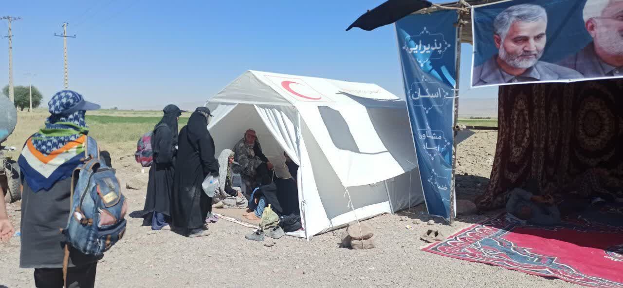 میزبانی از زائرین رضوی در موکب شهدای بخش رادکان چناران