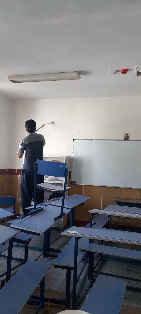 کار جهادی بچههای مسجد حضرت ابوالفضل(ع) اراک در آستانه بازگشایی مدارس