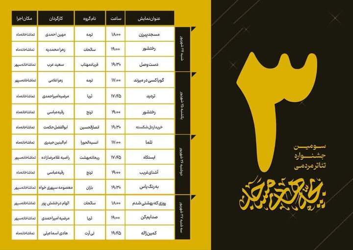 رقابت ۱۴ گروه نمایشی در سومین جشنواره تئاتر مردمی بچه‌های مسجد کاشان  