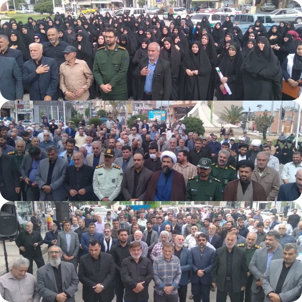 تجمع و خروش گلوگاهی ها در محکومیت رژیم صهیونیستی