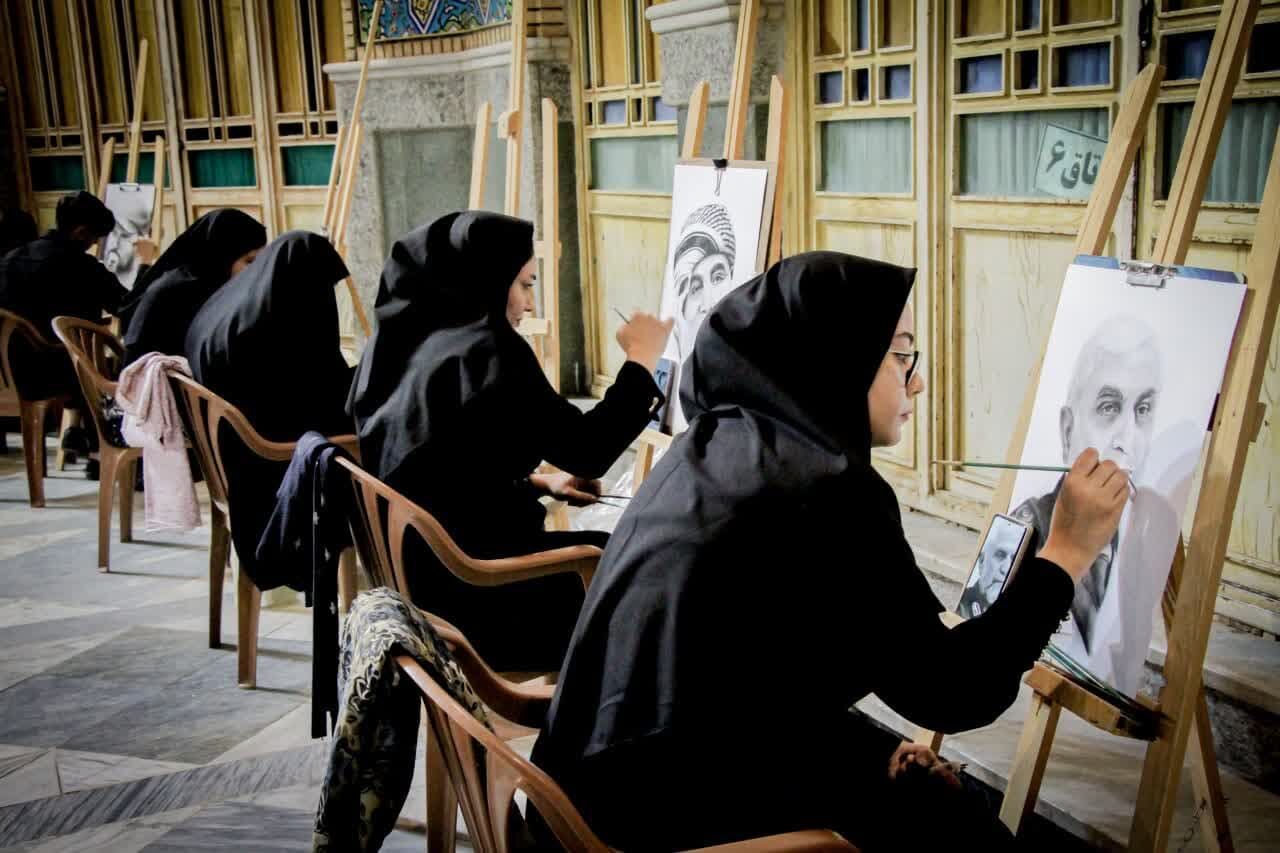 برگزاری کارگاه نقاشی و خلق تصاویر شهدای مقاومت در آران و بیدگل