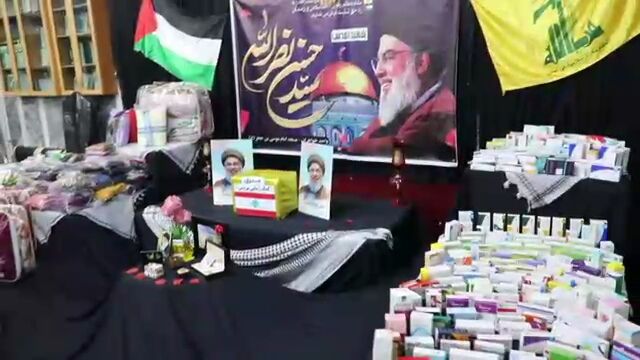 بانوان مسجد موسی بن جعفر(ع) اهواز رج به رج را به امید پیروزی جبهه مقاومت میبافند