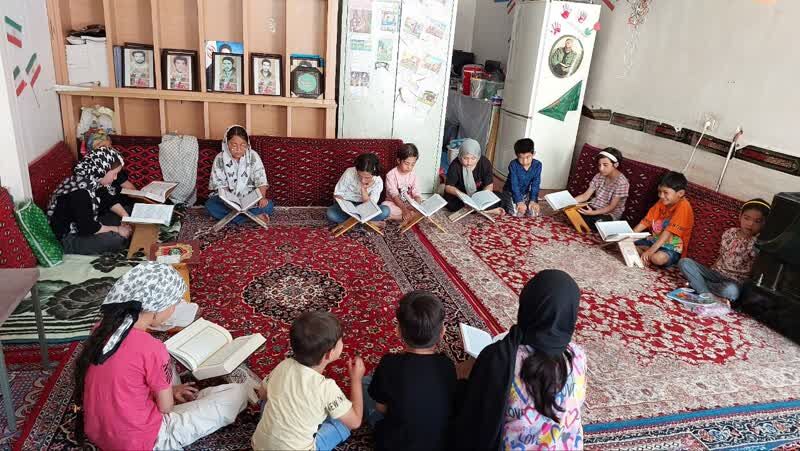 برپایی آئین دعا و توسل با همت فعالان کانون مسجد جامع روستای دنگیزک برای جبهه مقاومت