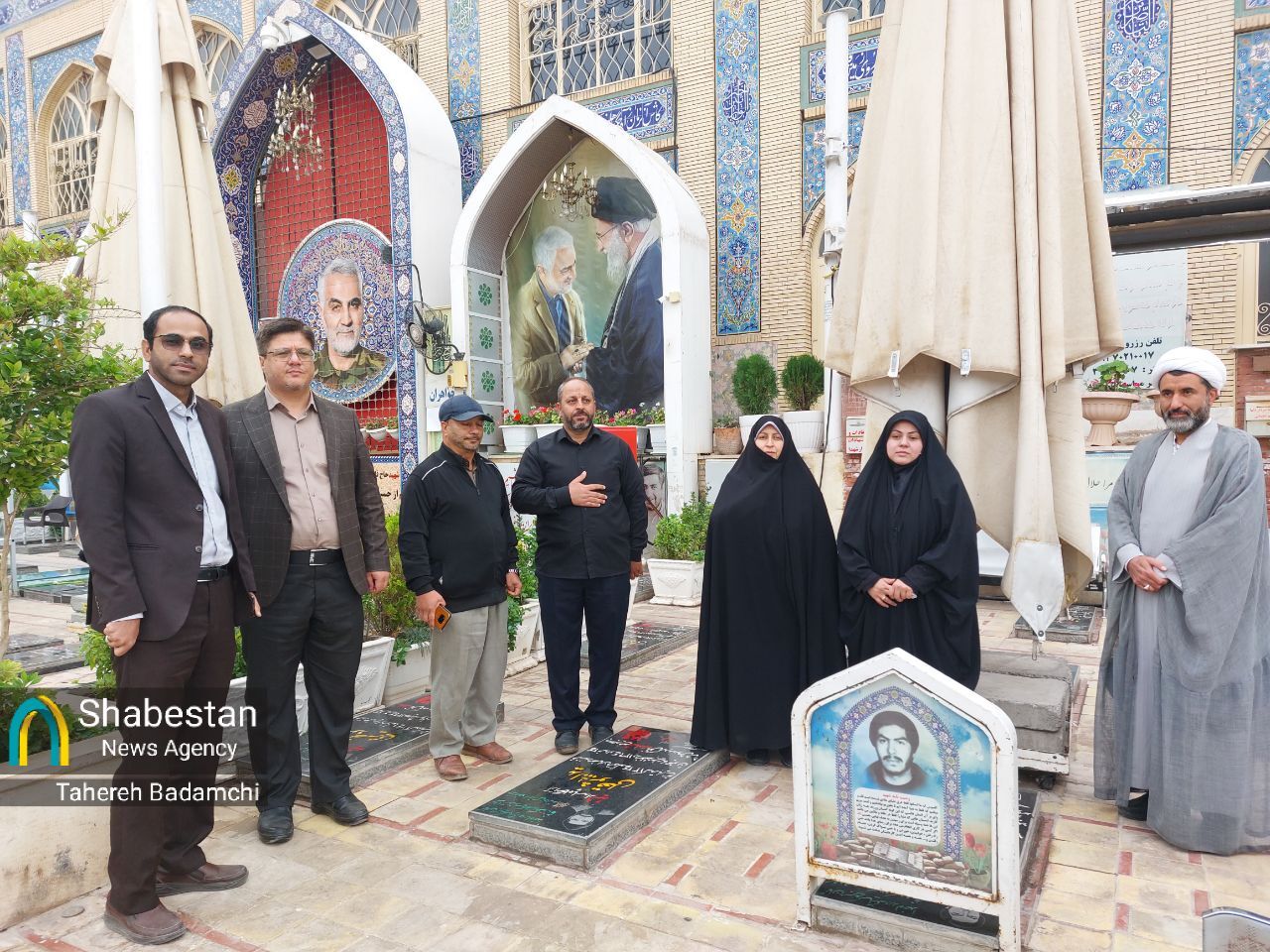 تجدید میثاق اعضای ستاد کانونهای مساجد کرمان با شهدا در آغاز هفته کتاب